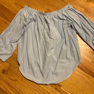 Blue and white stripped blouse